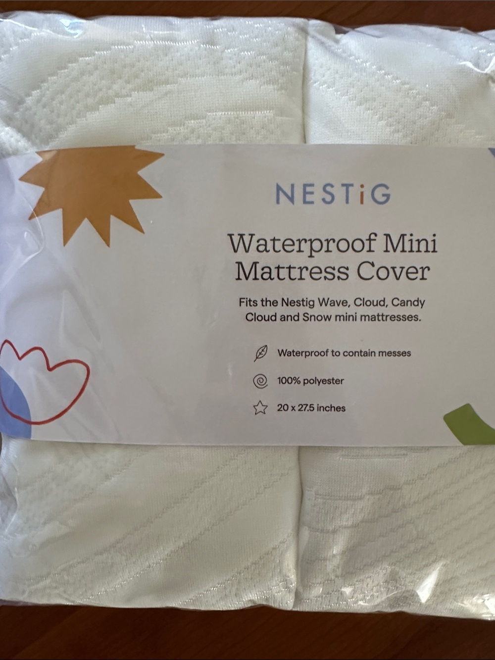NESTiG Waterproof Mini Mattress Cover - White